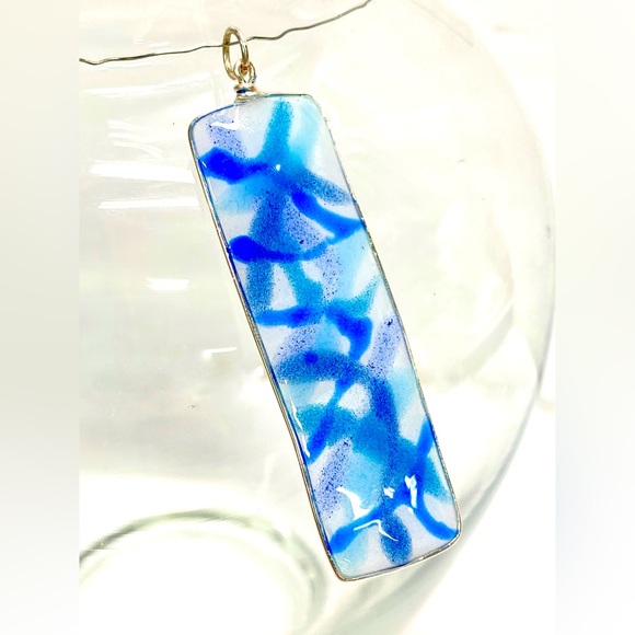 HANDMADE Original Abstract Resin Art Statement Pendant - Picture 7 of 9
